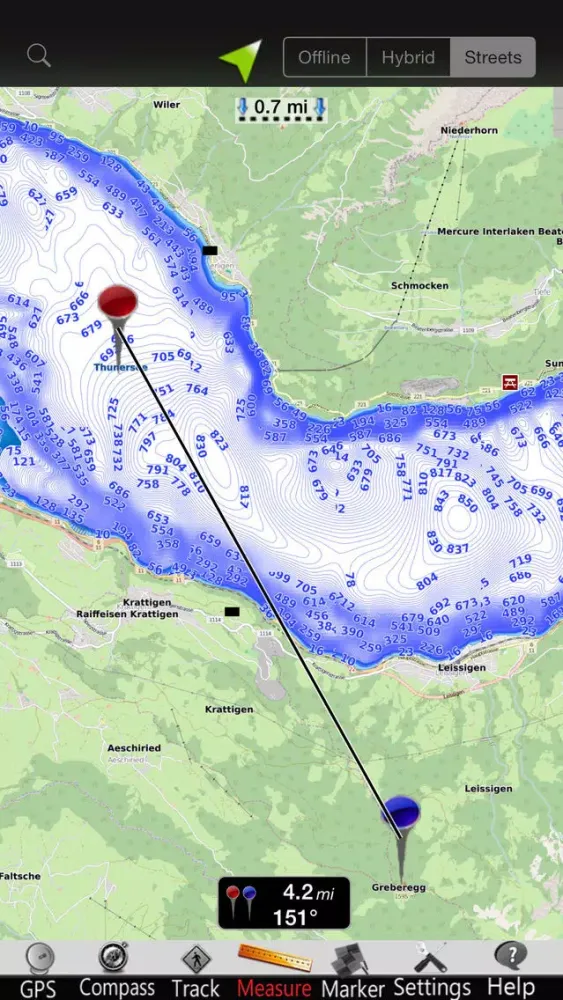 Thun - Brienz Lakes GPS Charts應用截圖
