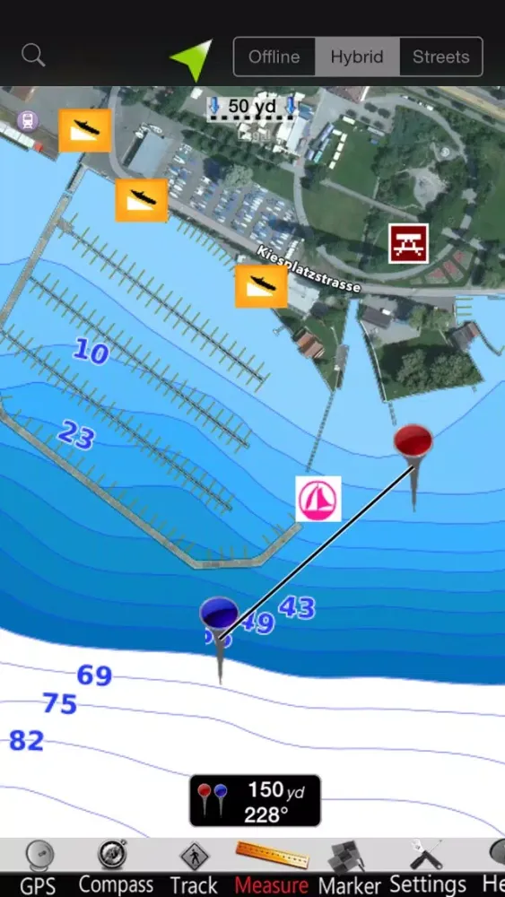 Tangkapan layar Zug - Aegeri Lakes GPS Charts