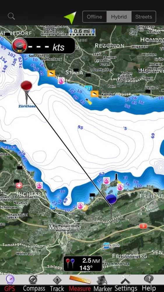 Zrzuty ekranu Lake Zurich Greifen Pfaffikon
