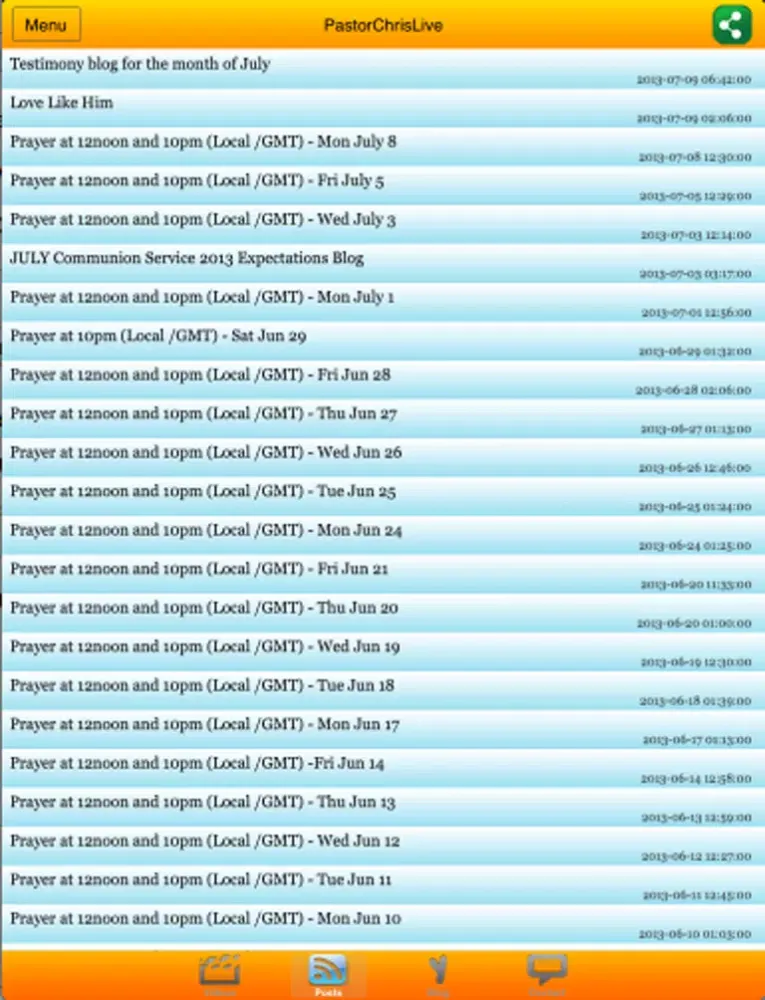 PastorChrisLive iPad  Screenshots
