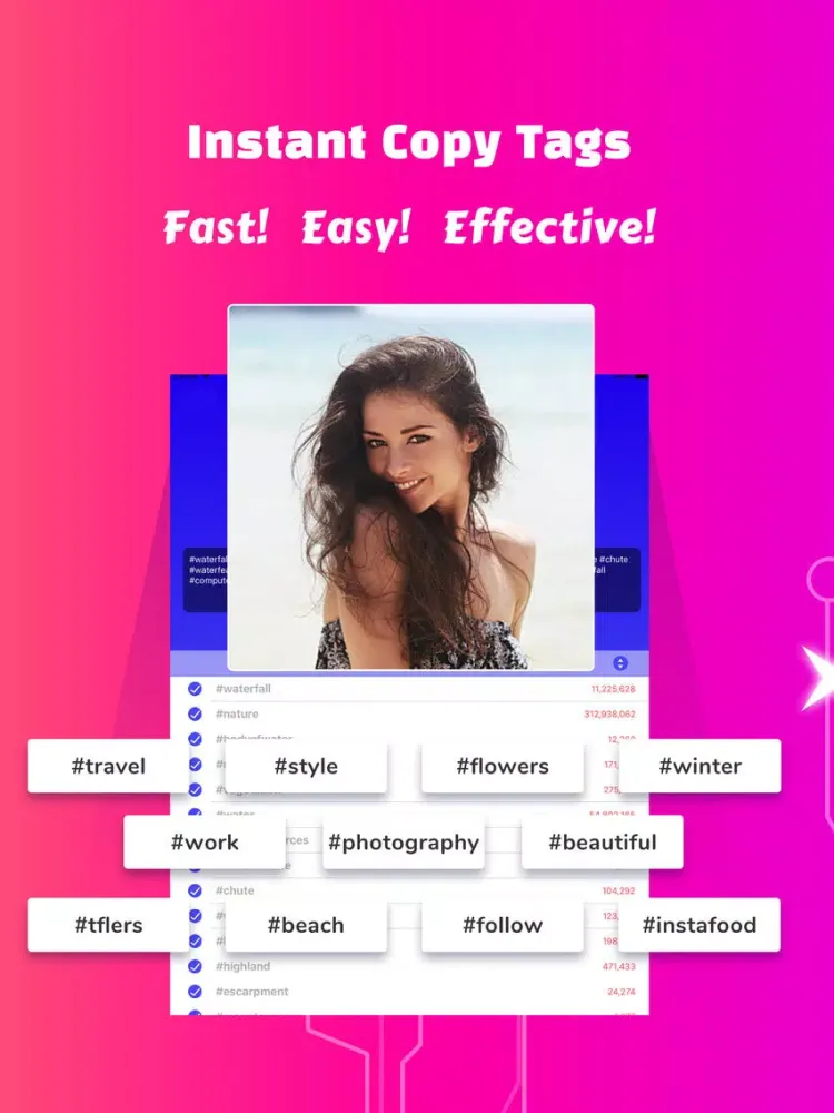 ภาพหน้าจอของ Likes Auto Tags for Followers iPad 