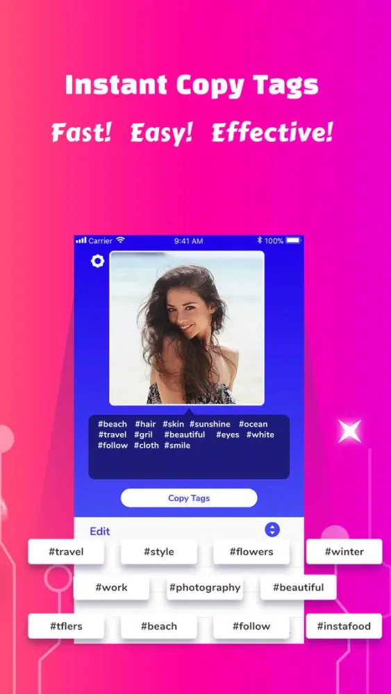 ภาพหน้าจอของ Likes Auto Tags for Followers