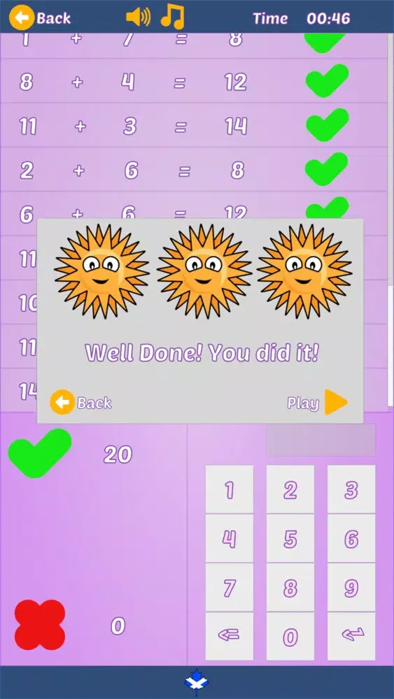Capturas de tela do FunTime Brain Games