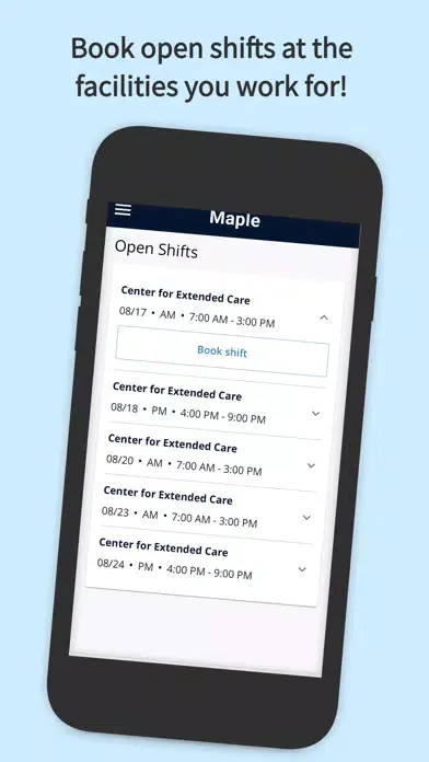 Tangkapan layar Maple - Worker App