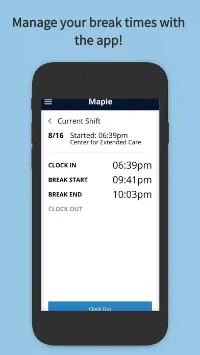 Tangkapan layar Maple - Worker App