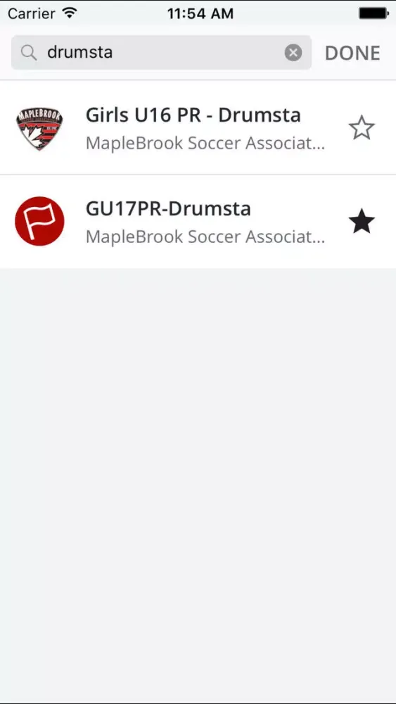ภาพหน้าจอของ Maplebrook Soccer Association