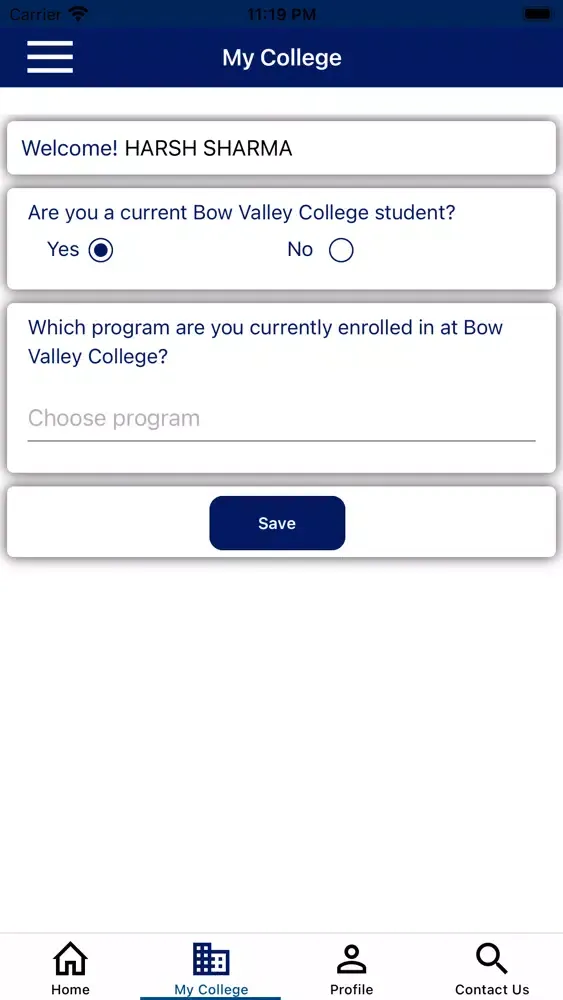 Bow Valley College Assist Screenshots