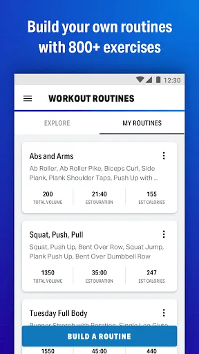 Capturas de pantalla de Map My Fitness Workout Trainer