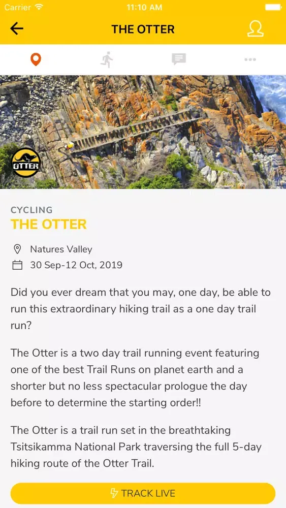 Ảnh chụp màn hình của Otter African Trail Run