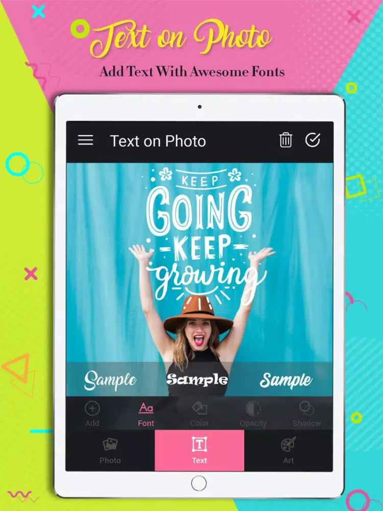 Text On Photo: Textmania &Font iPad  Screenshots