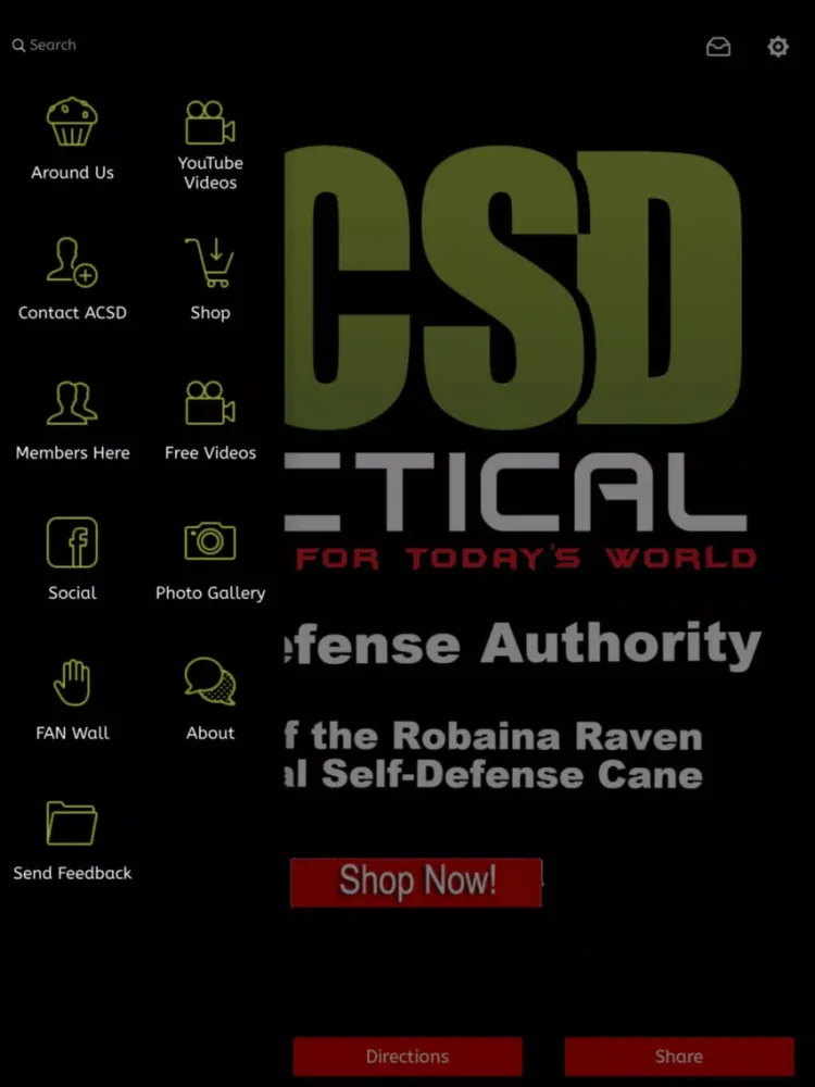 Tangkapan layar American Cane Self Defense iPad 
