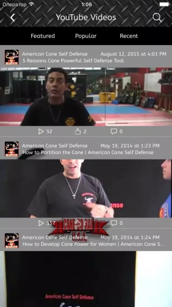 Tangkapan layar American Cane Self Defense