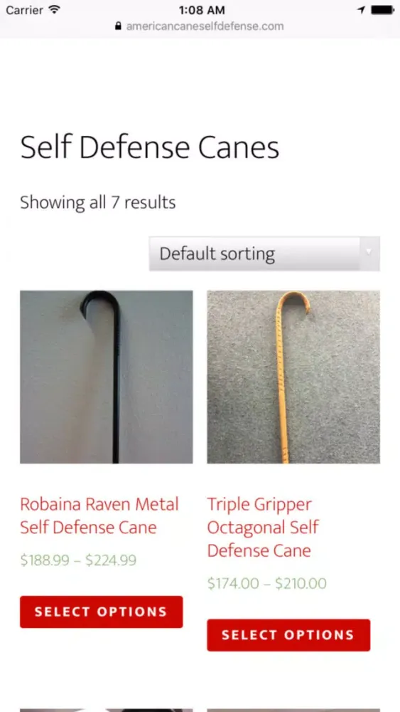 Tangkapan layar American Cane Self Defense