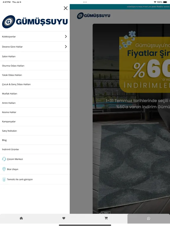 Capturas de pantalla de Gümüşsuyu E-Ticaret iPad 