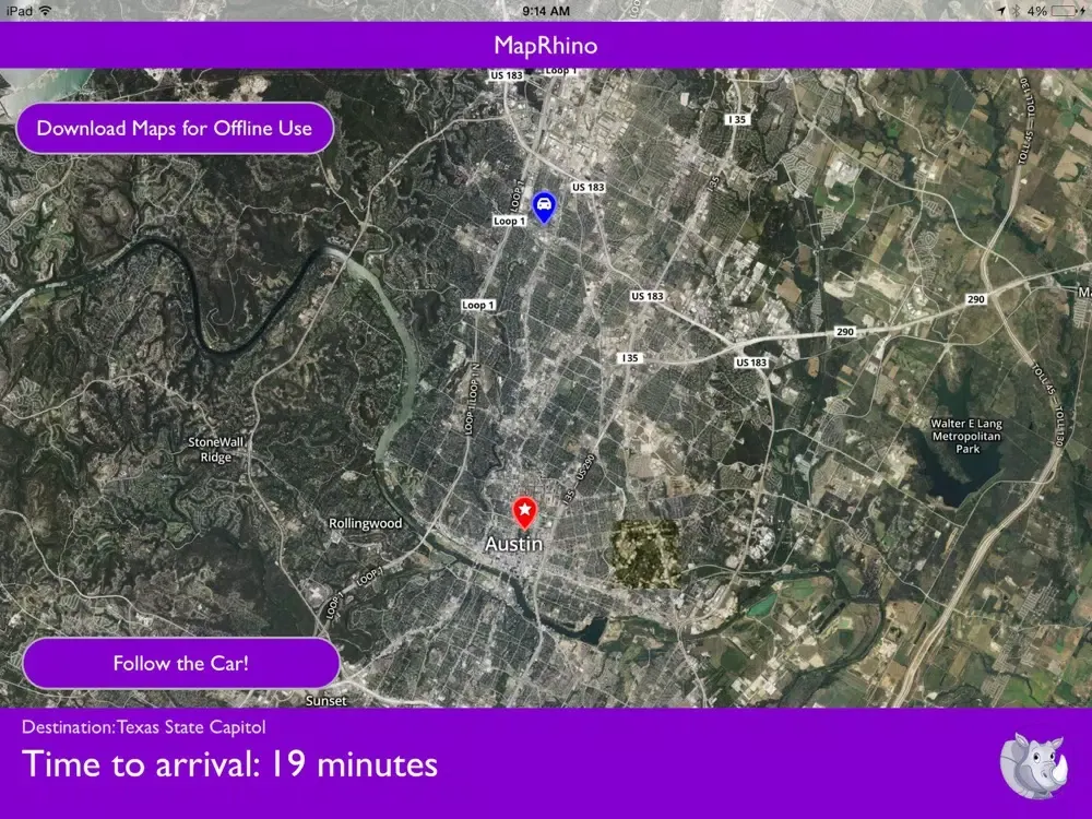 MapRhino - Road Trips Made Fun iPad  스크린샷