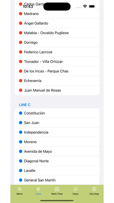 Tangkapan layar Buenos Aires Subway Map