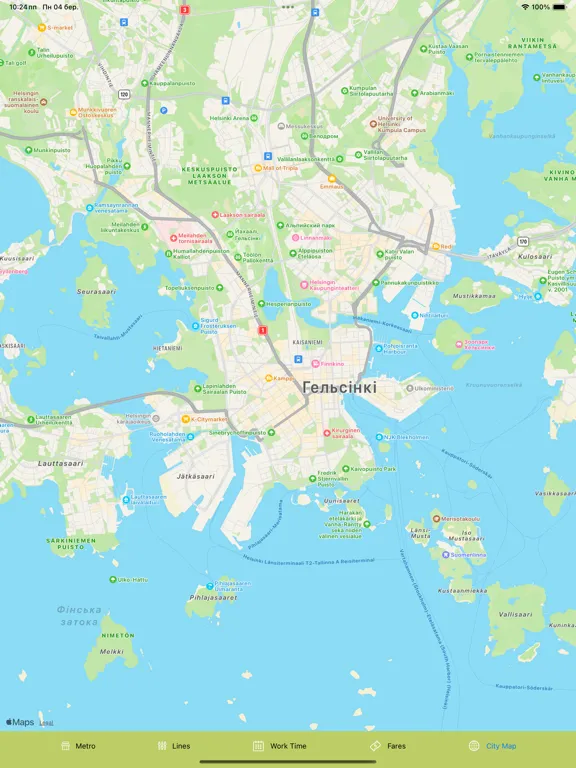 Helsinki Subway Map iPad  سکرین شاٹس