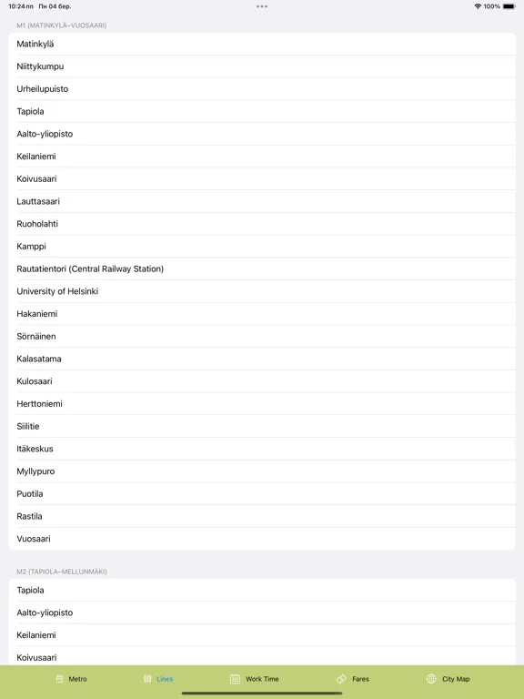 Helsinki Subway Map iPad  سکرین شاٹس