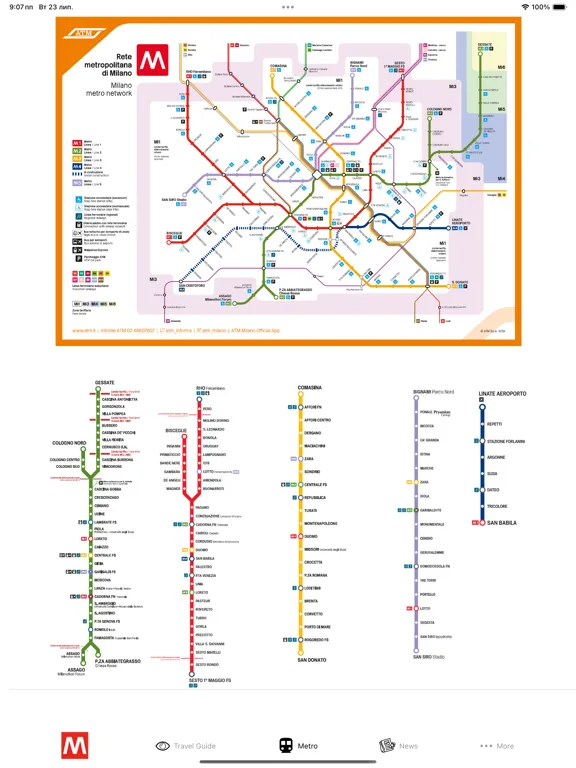 Milan Subway Map iPad  سکرین شاٹس