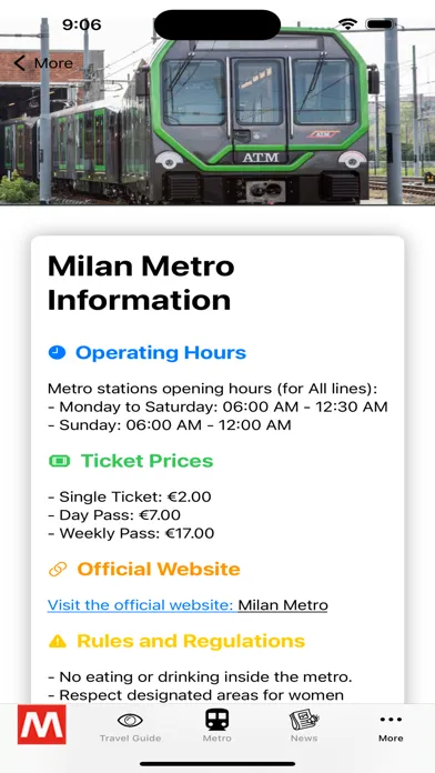 Milan Subway Map سکرین شاٹس