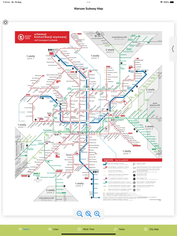 Tangkapan layar Warsaw Subway Map iPad 