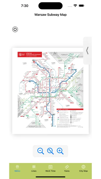 Tangkapan layar Warsaw Subway Map