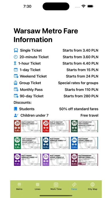 Tangkapan layar Warsaw Subway Map