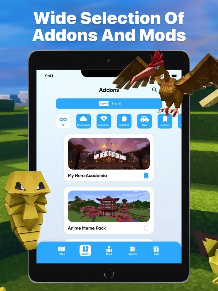 Capturas de tela do Pixelmon Addons for Minecraft iPad 