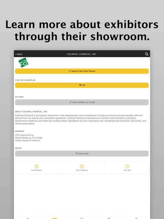 Captures d'écran de The Eastern Coatings Show iPad 