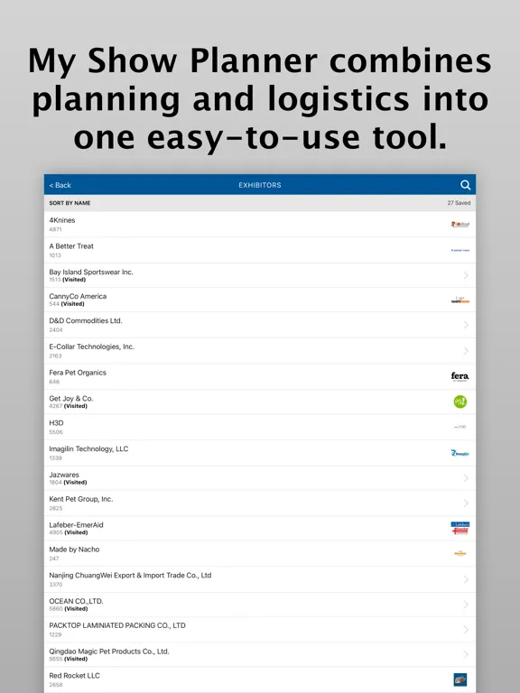 Tangkapan layar Global Pet Expo 2024 iPad 