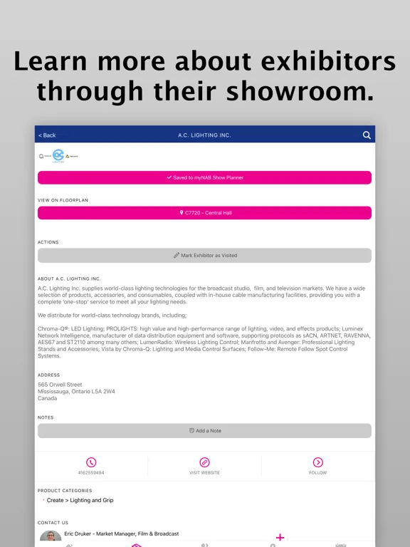 Captures d'écran de 2024 NAB Show iPad 