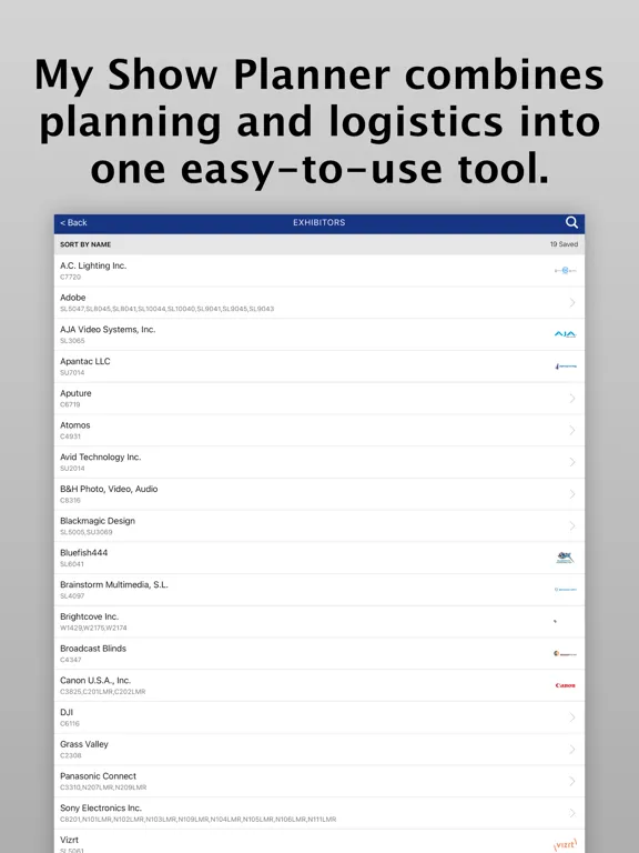 Captures d'écran de 2024 NAB Show iPad 