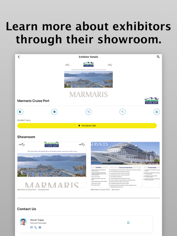Tangkapan skrin Seatrade Cruise Med 2024 iPad 