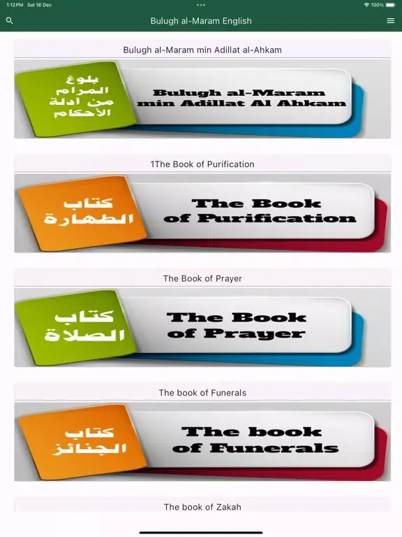 Screenshot di Bulugh al-Maram English iPad 