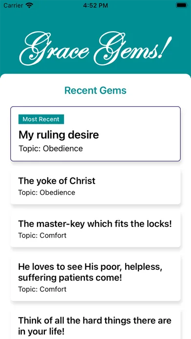 Captures d'écran de Grace Gems Devotionals