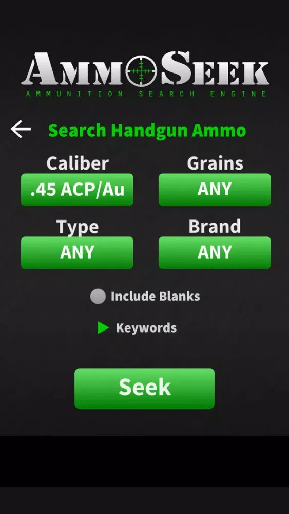 Screenshot di AmmoSeek - Ammo Search Engine