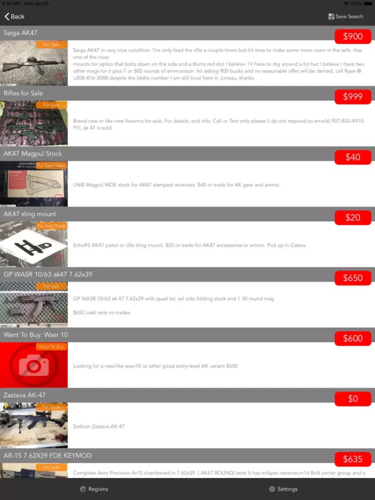 Gun Search for Armslist iPad  سکرین شاٹس
