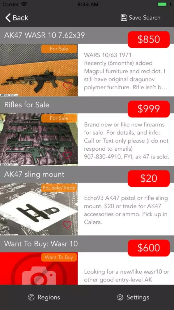 Gun Search for Armslist سکرین شاٹس
