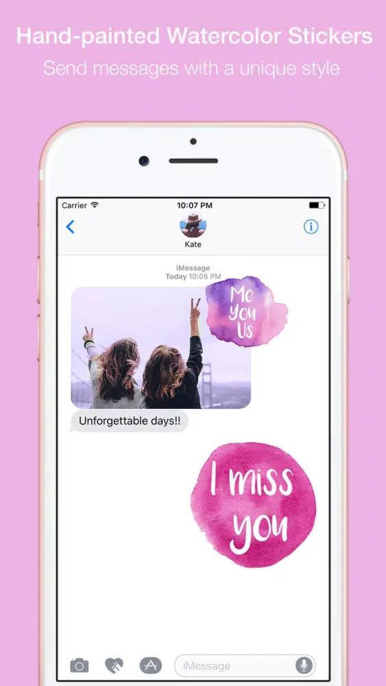 Hello - Watercolor Stickers स्क्रीनशॉट
