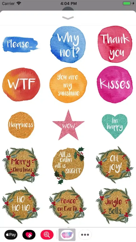 Hello - Watercolor Stickers स्क्रीनशॉट