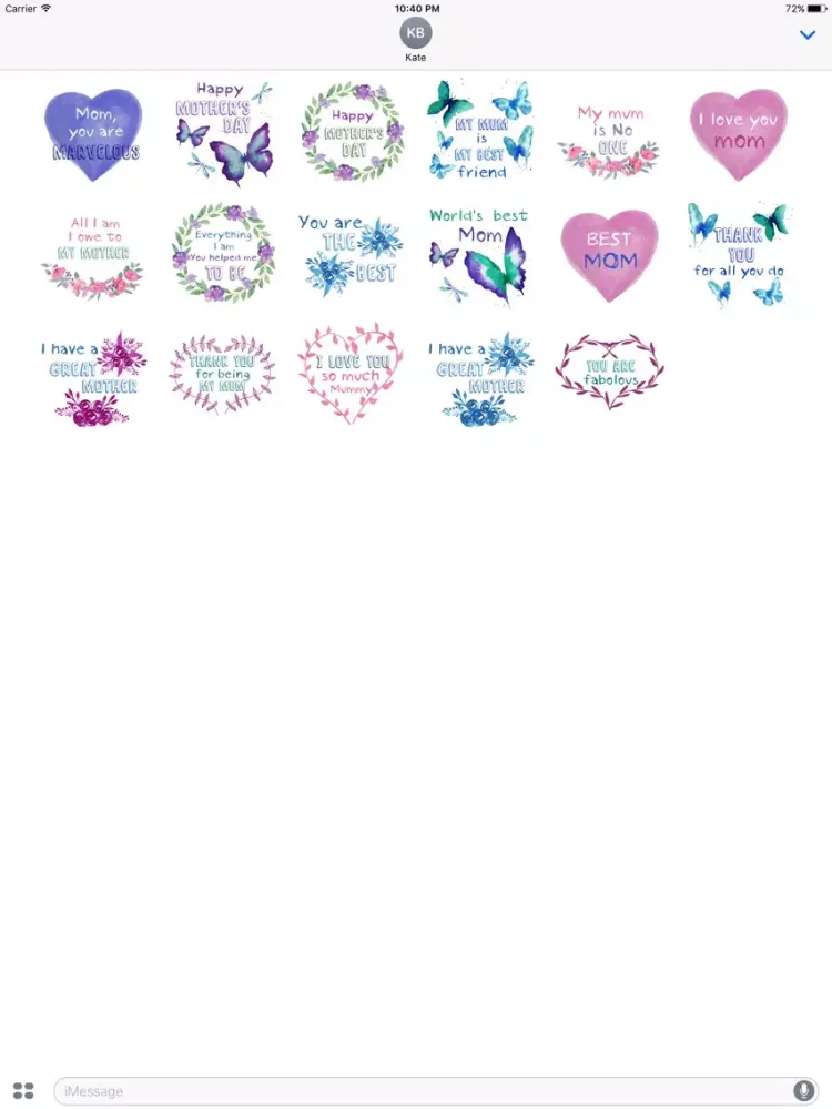 Happy Mother's Day Stickers Quotes iPad  Ekran Görüntüleri