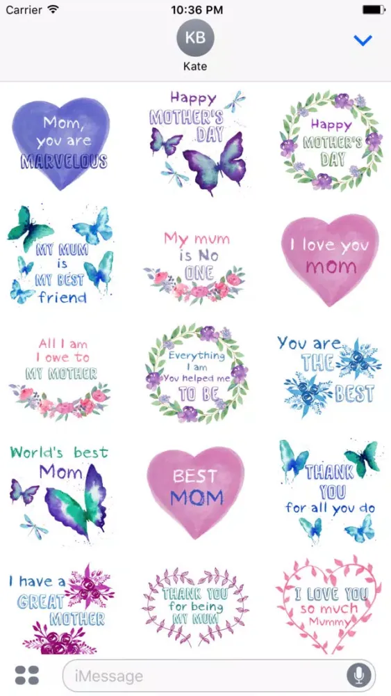 Happy Mother's Day Stickers Quotes Ekran Görüntüleri