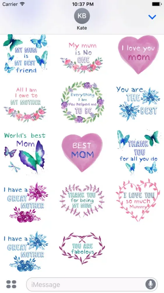 Happy Mother's Day Stickers Quotes Ekran Görüntüleri