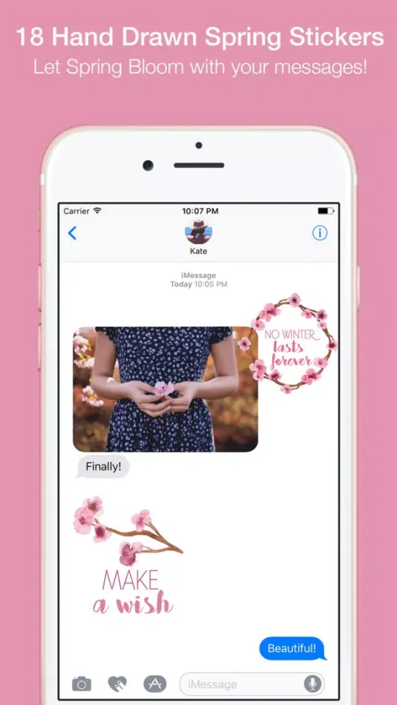 Spring Watercolor Messages Stickers Screenshots