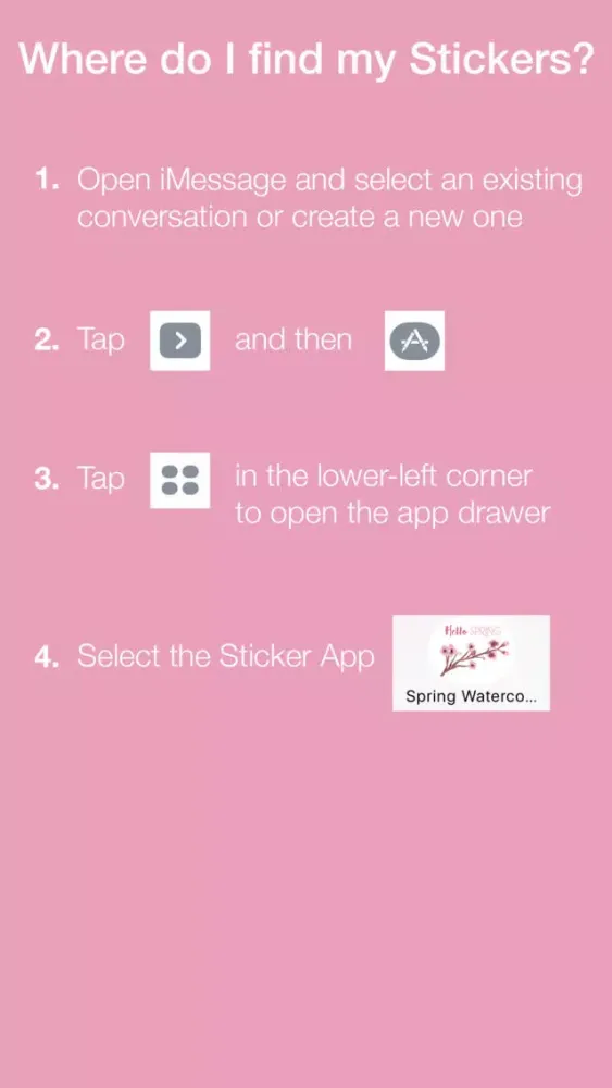 Spring Watercolor Messages Stickers Screenshots