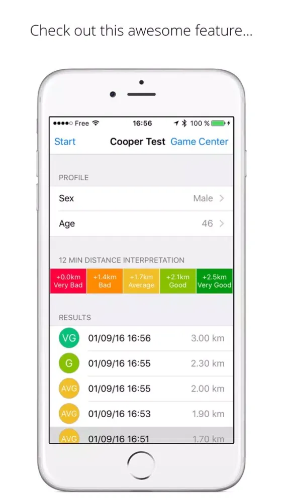 Cooper Test应用截图