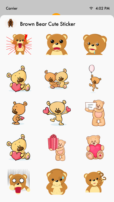 Brown Bear Cute Stickers Screenshots
