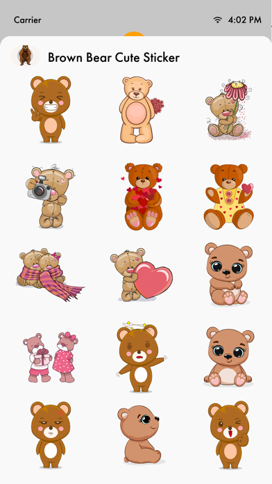 Brown Bear Cute Stickers Screenshots