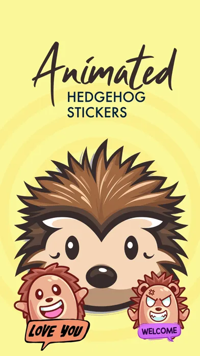 Animated HEDGEHOG Stickers Pac 스크린샷