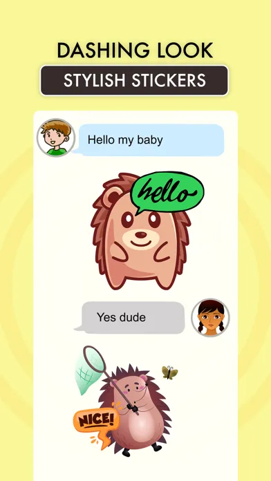 Animated HEDGEHOG Stickers Pac 스크린샷